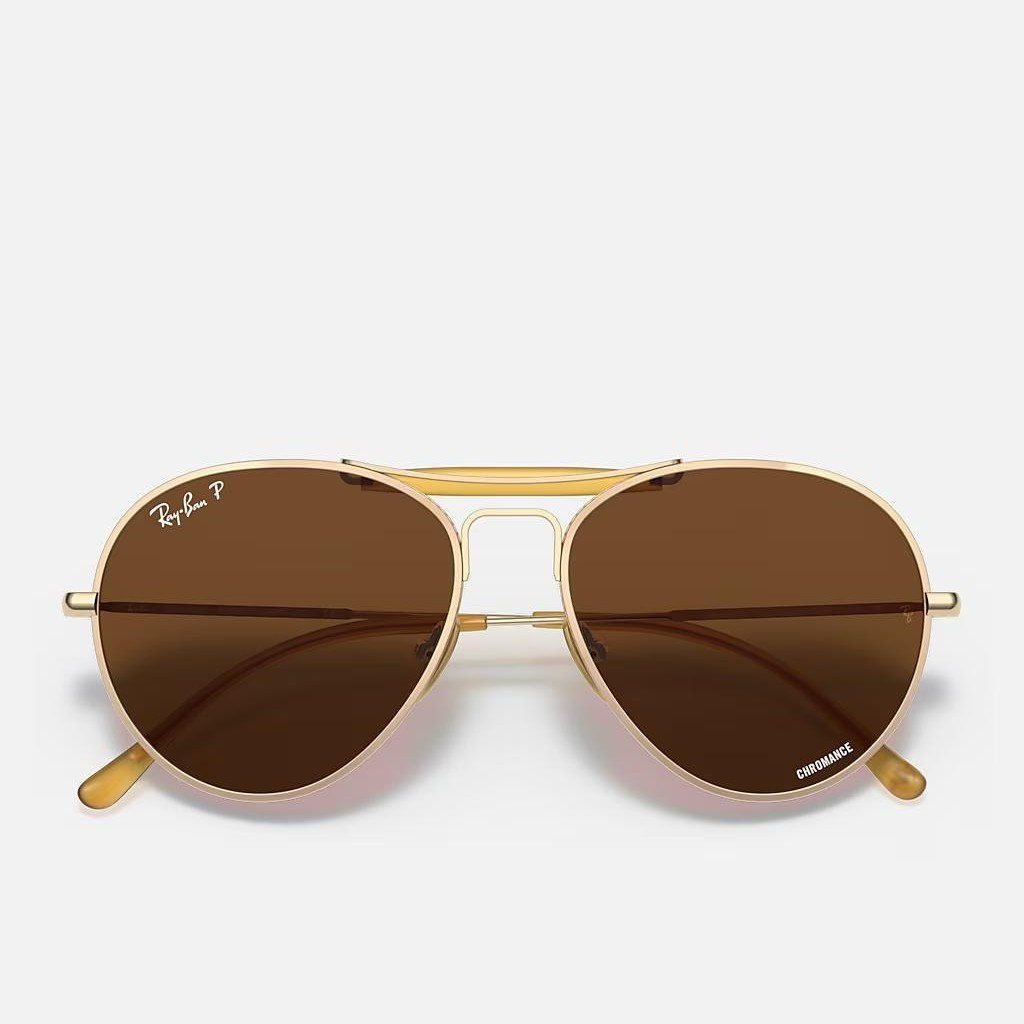 Kính Ray-Ban Rb8063 Titanium Vàng Nâu 