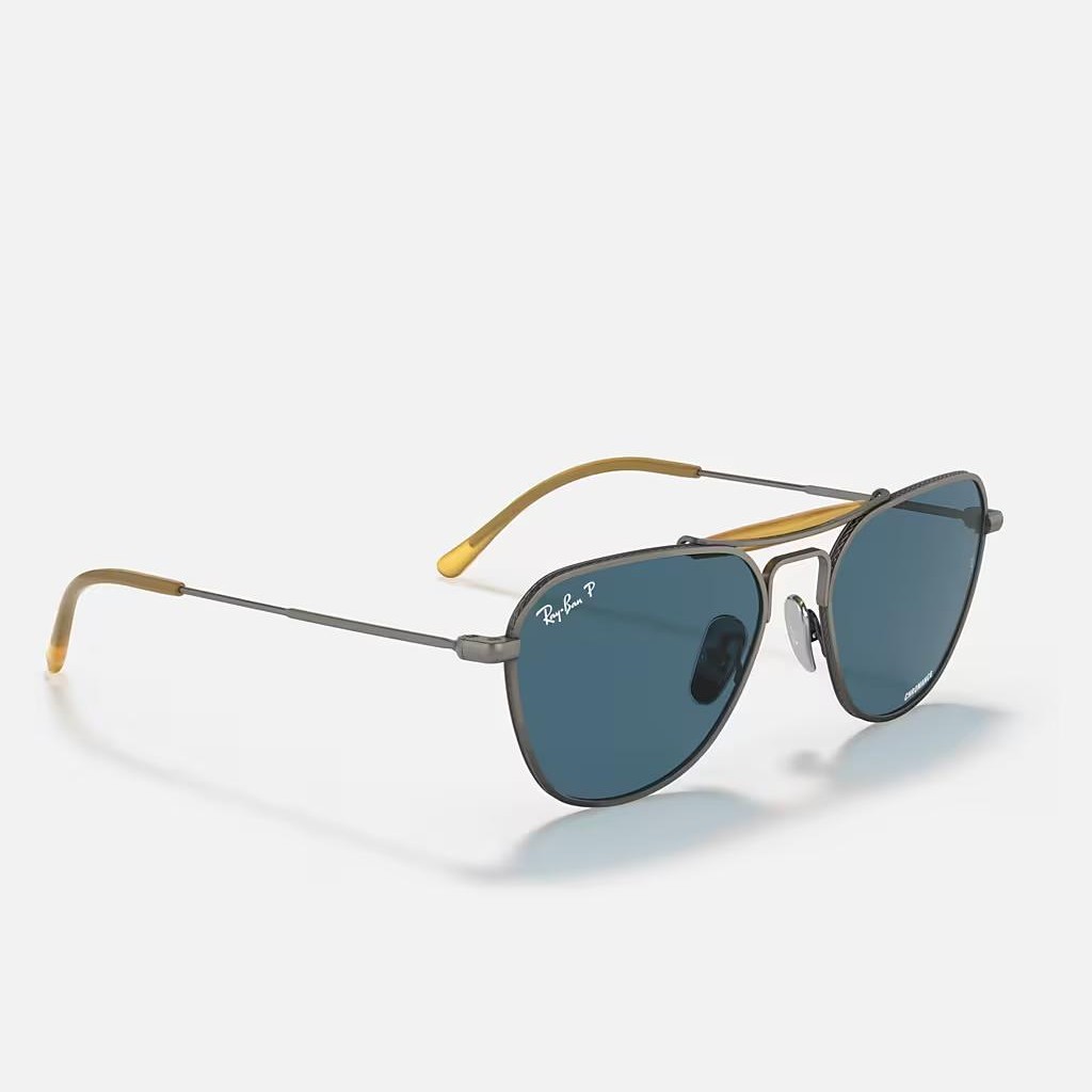 Kính Ray-Ban Rb8064 Titanium Xám Xanh Dương