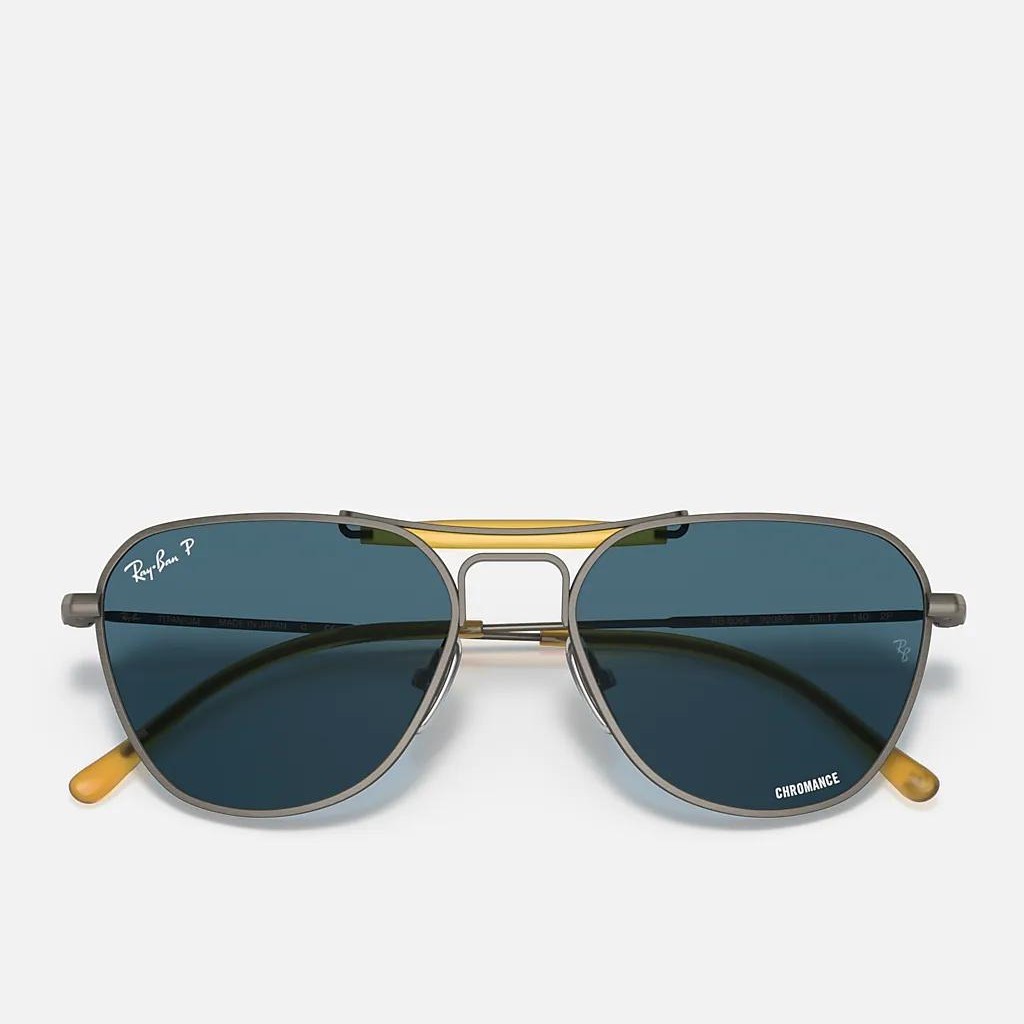 Kính Ray-Ban Rb8064 Titanium Xám Xanh Dương