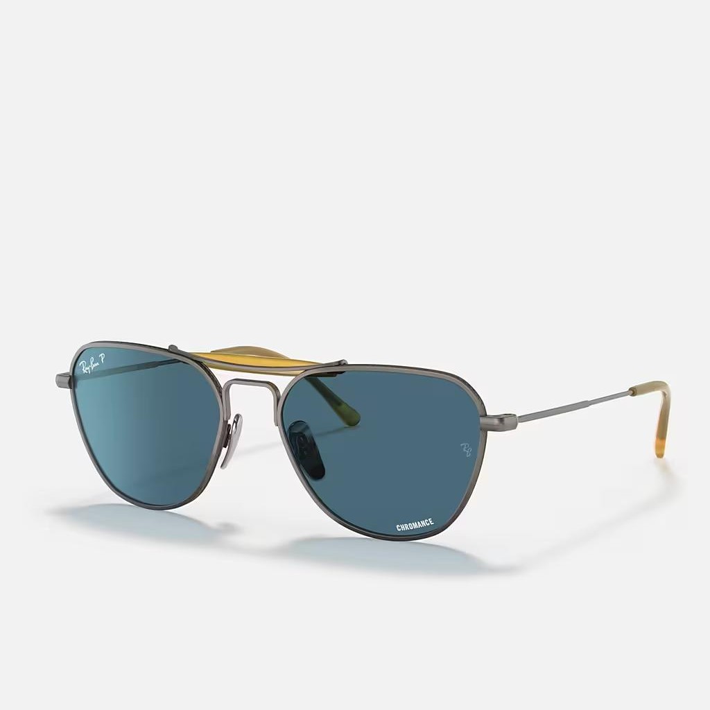 Kính Ray-Ban Rb8064 Titanium Xám Xanh Dương