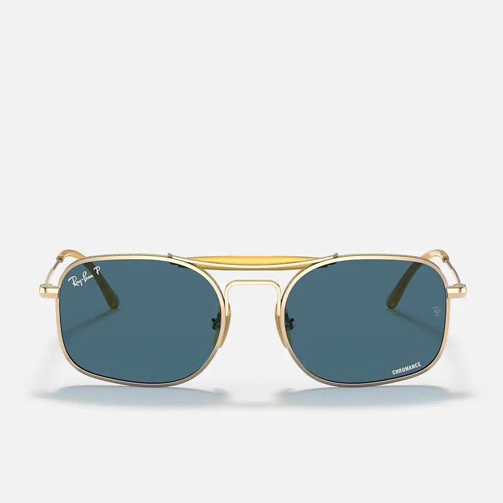 Kính Ray-Ban Rb8062 Titanium Polarized Vàng Xanh Dương