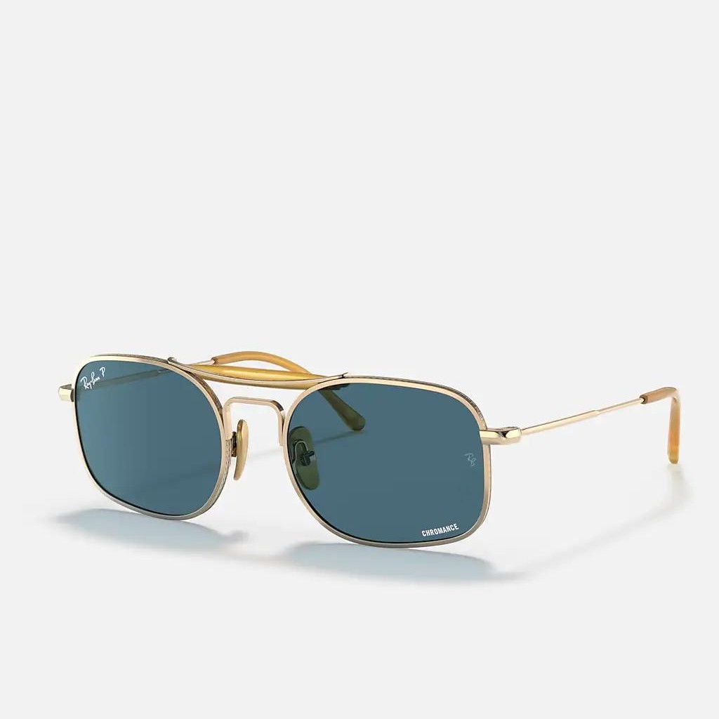 Kính Ray-Ban Rb8062 Titanium Polarized Vàng Xanh Dương