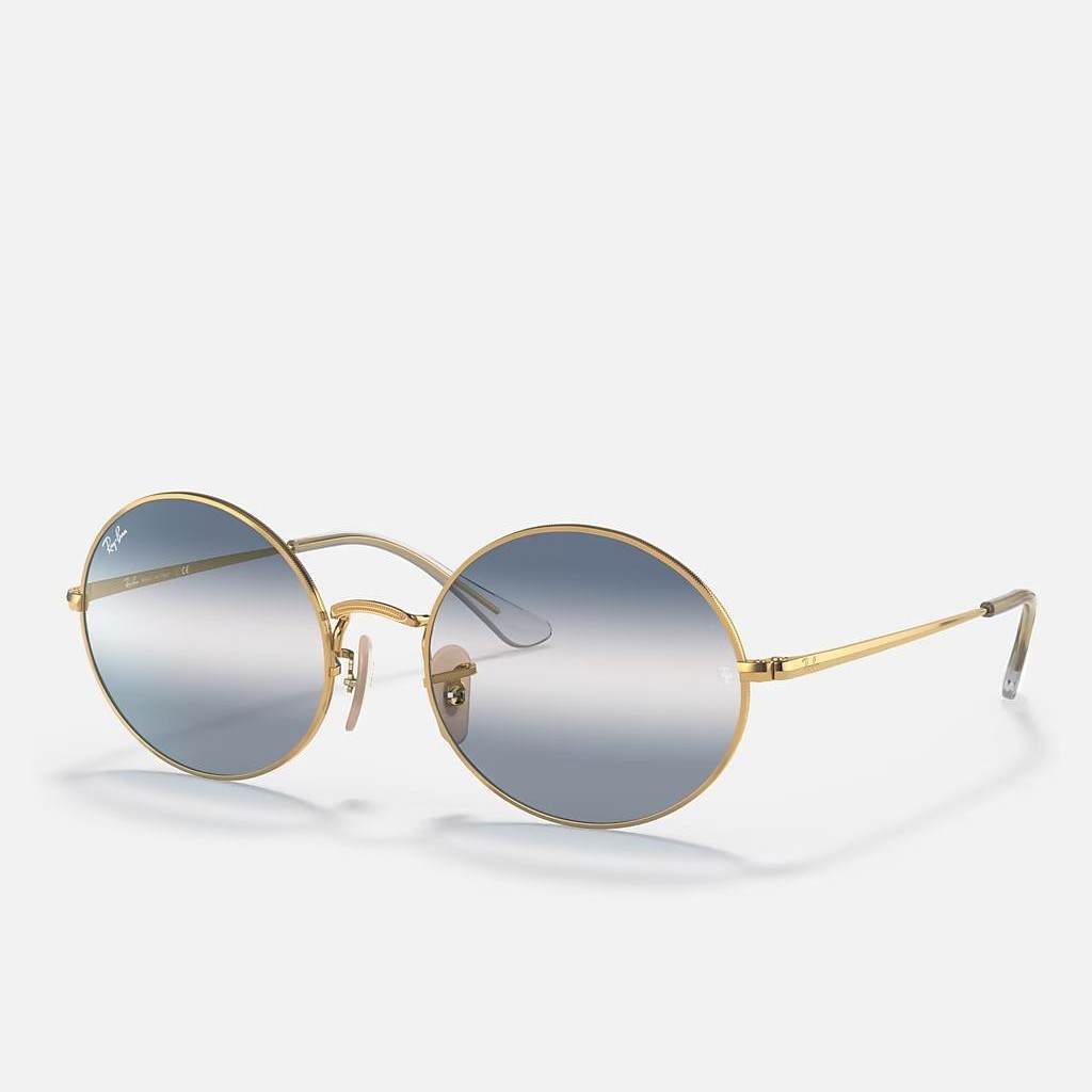 Kính Ray-Ban Oval 1970 Bi-Gradient Vàng Xanh Dương