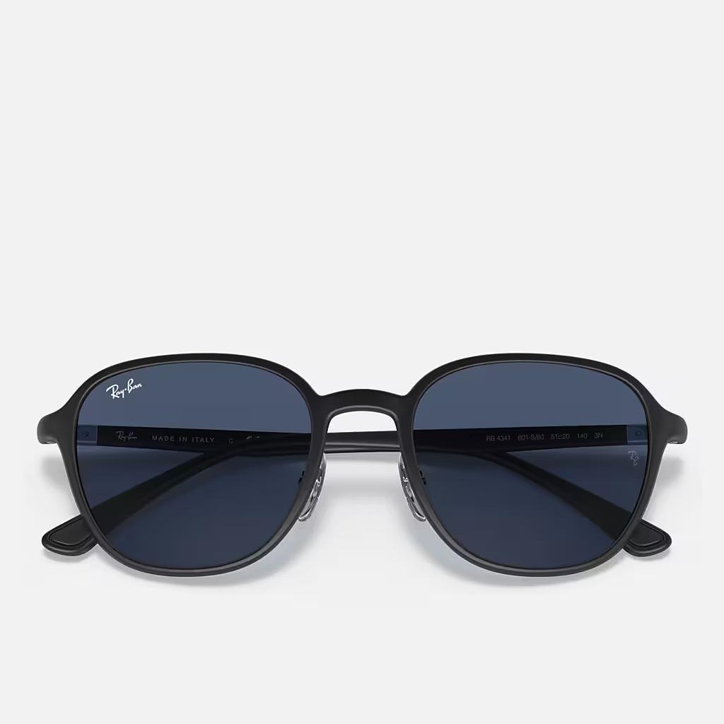 Kính Ray-Ban Rb4341 Đen Xanh Dương Đậm