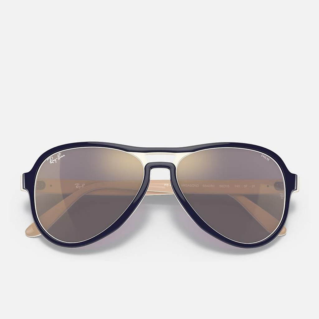 Kính Ray-Ban Vagabond Mirror Evolve Xanh Dương Xám