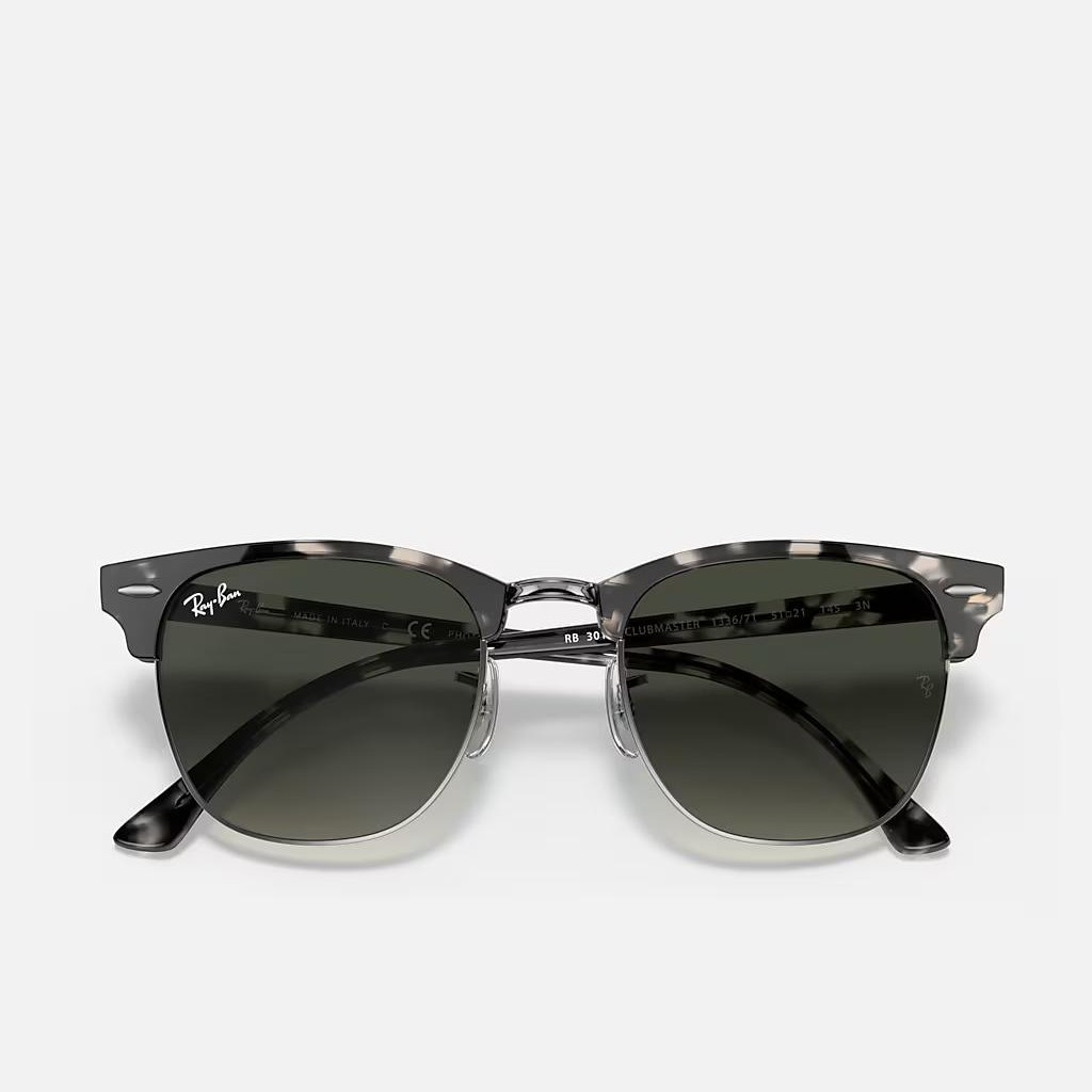 Kính Ray-Ban Clubmaster Fleck Xám Sáng