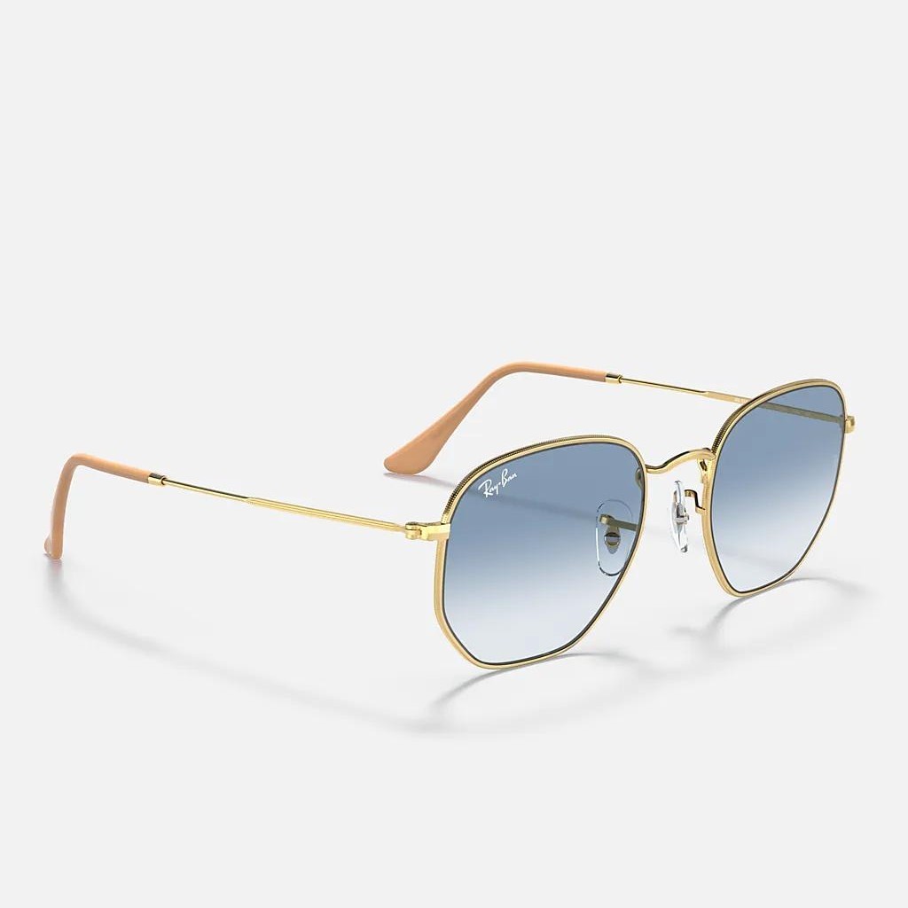 Kính Ray-Ban Hexagonal Vàng Xanh Dương