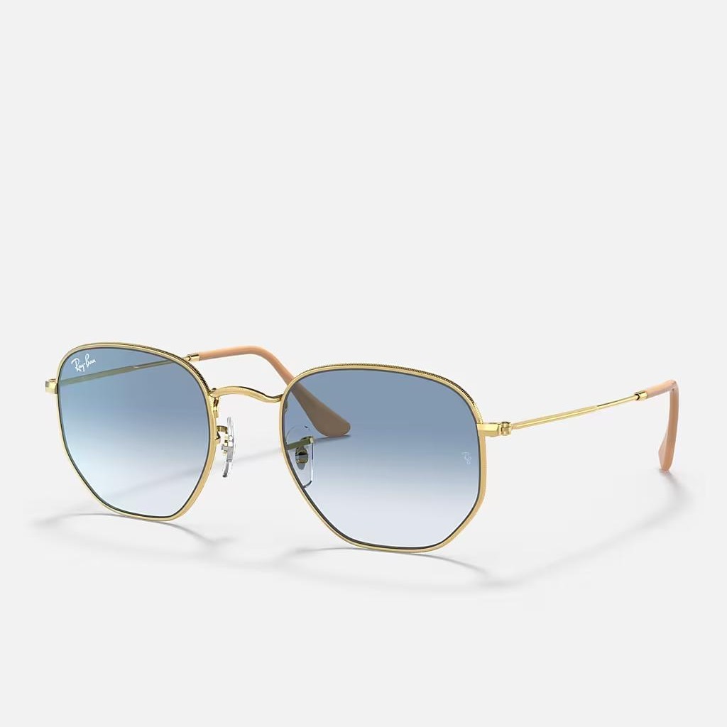 Kính Ray-Ban Hexagonal Vàng Xanh Dương