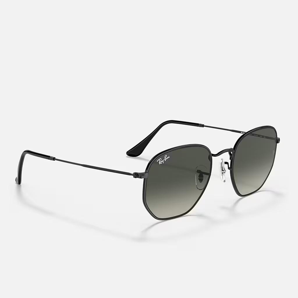 Kính Ray-Ban Hexagonal Đen Xám