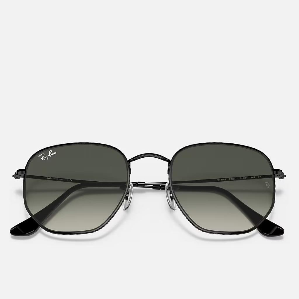 Kính Ray-Ban Hexagonal Đen Xám