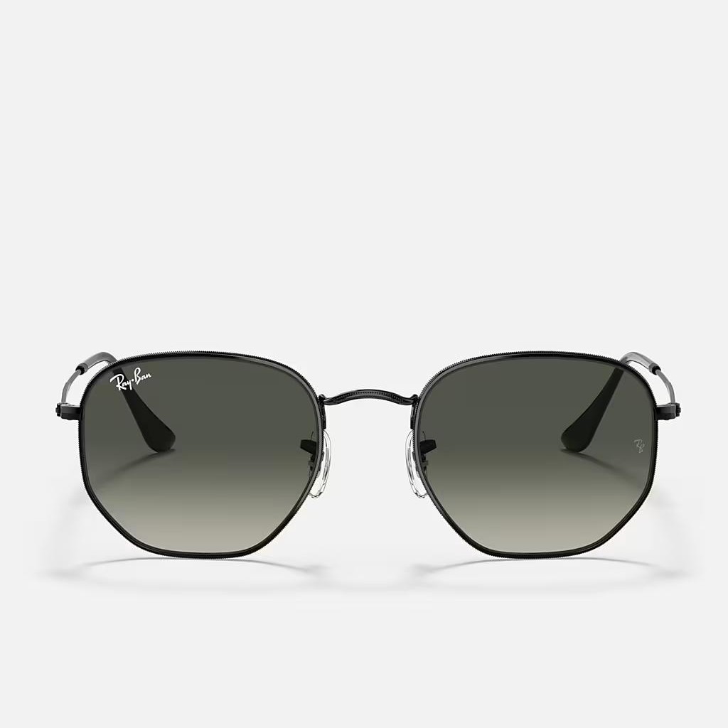 Kính Ray-Ban Hexagonal Đen Xám