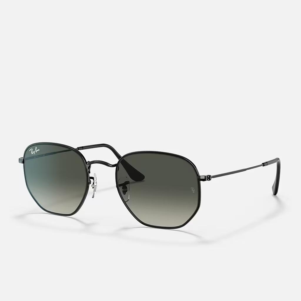 Kính Ray-Ban Hexagonal Đen Xám