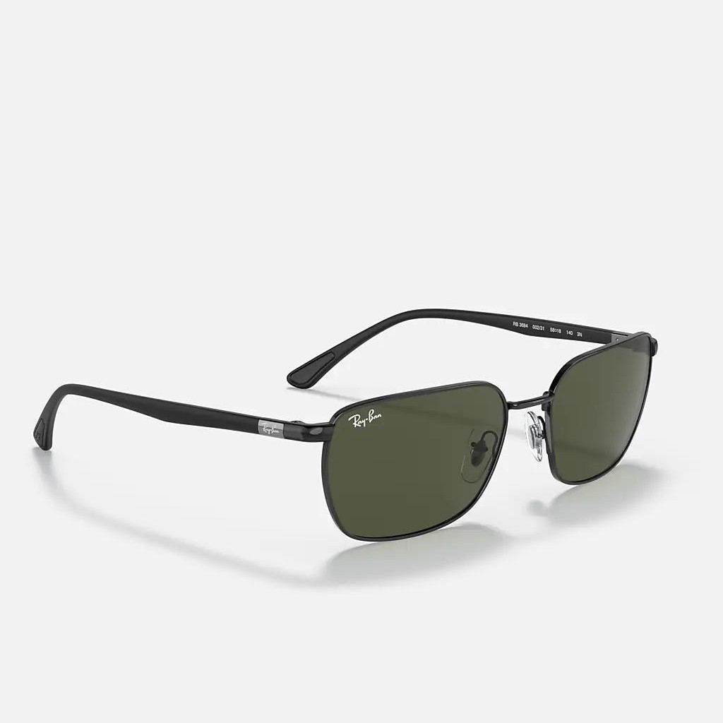 Kính Ray-Ban Rb3684 Đen Xanh Lá