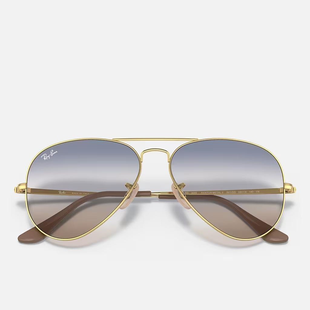 Kính Ray-Ban Rb3689 Bi-Gradient Vàng Xanh Dương Nâu