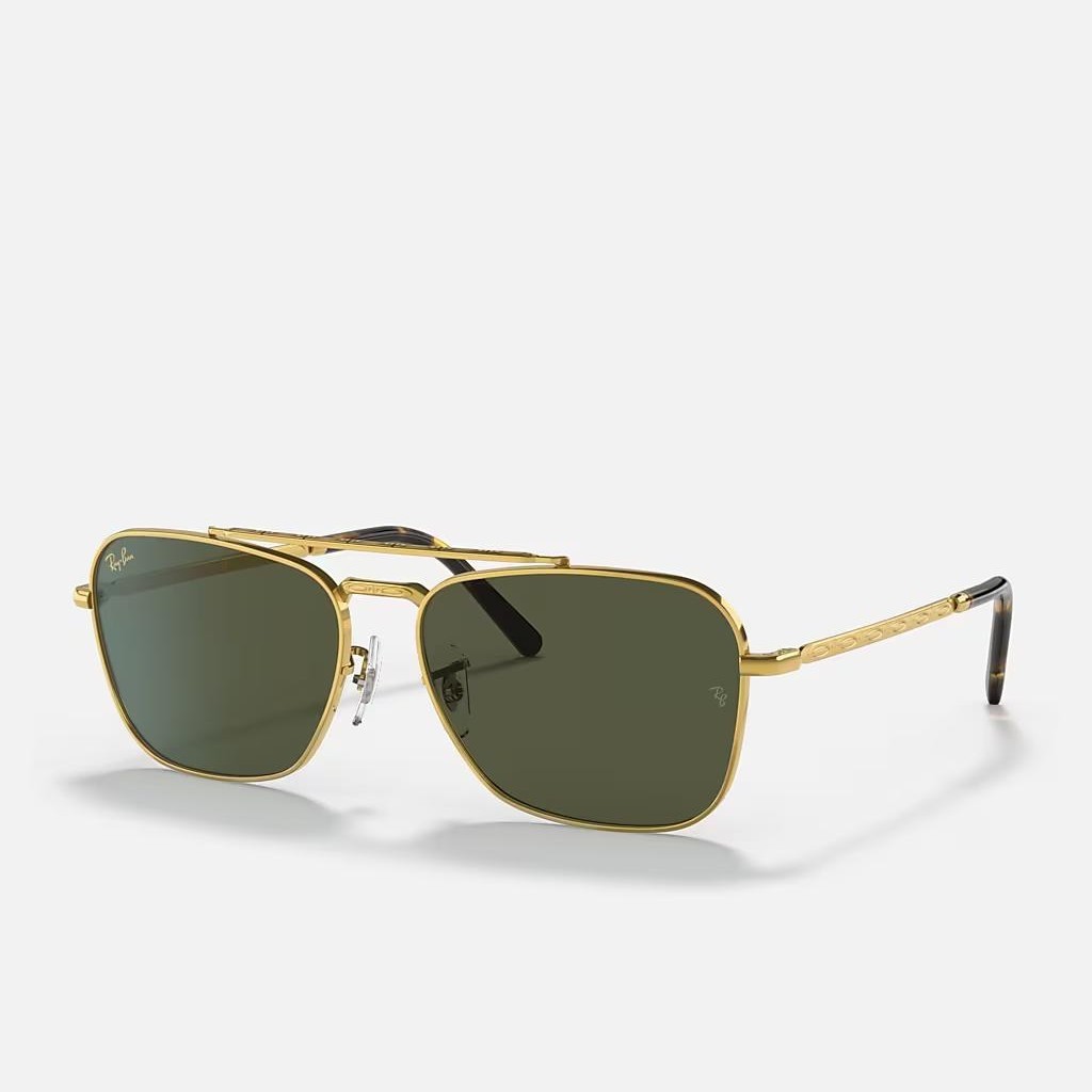 Kính Ray-Ban New Caravan Vàng Xanh Lá