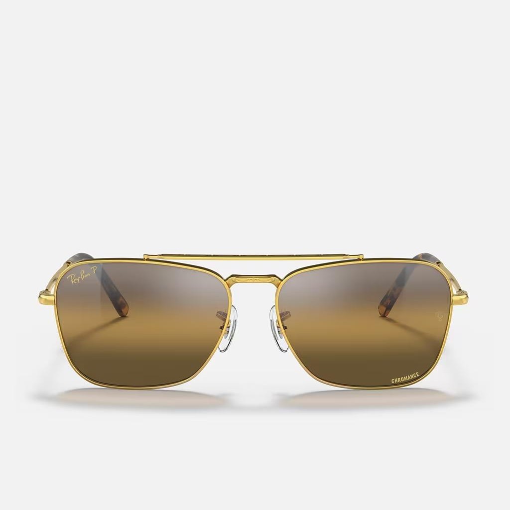 Kính Ray-Ban New Caravan Vàng Nâu