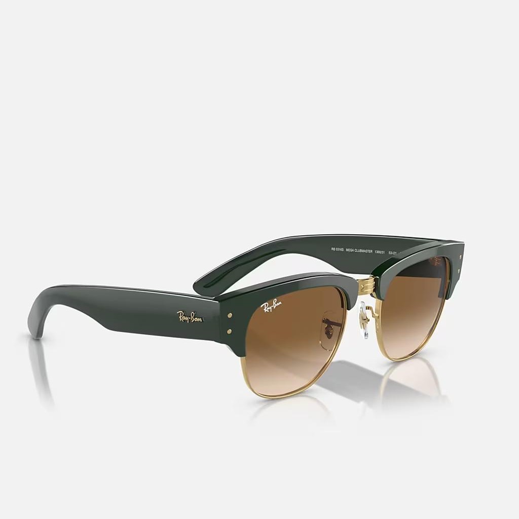 Kính Ray-Ban Mega Clubmaster Xanh Lá Nâu