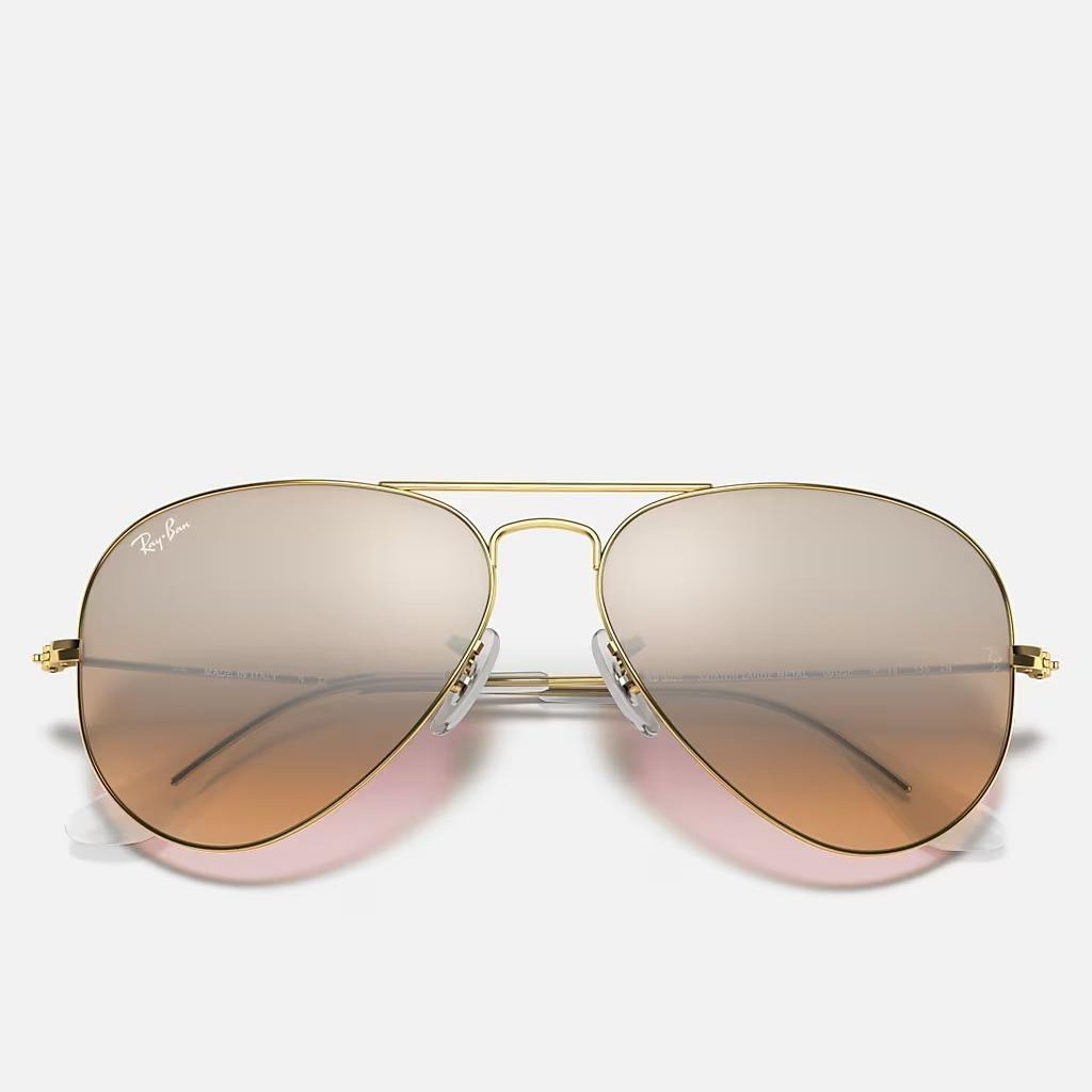 Kính Ray-Ban Aviator Gradient Vàng Bạc Hồng