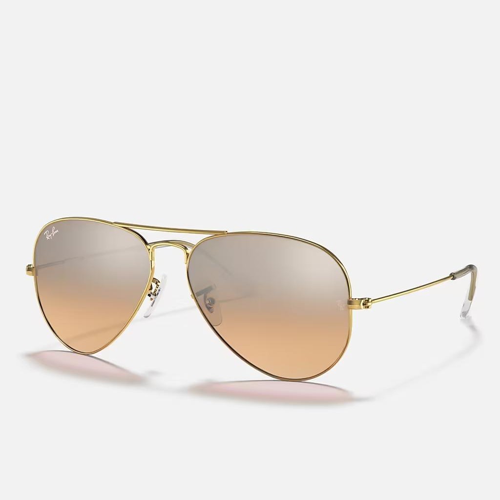 Kính Ray-Ban Aviator Gradient Vàng Bạc Hồng