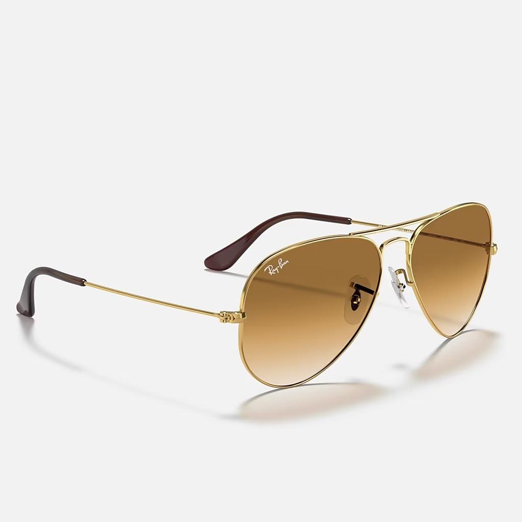 Kính Ray-Ban Aviator Gradient Vàng Nâu Sáng