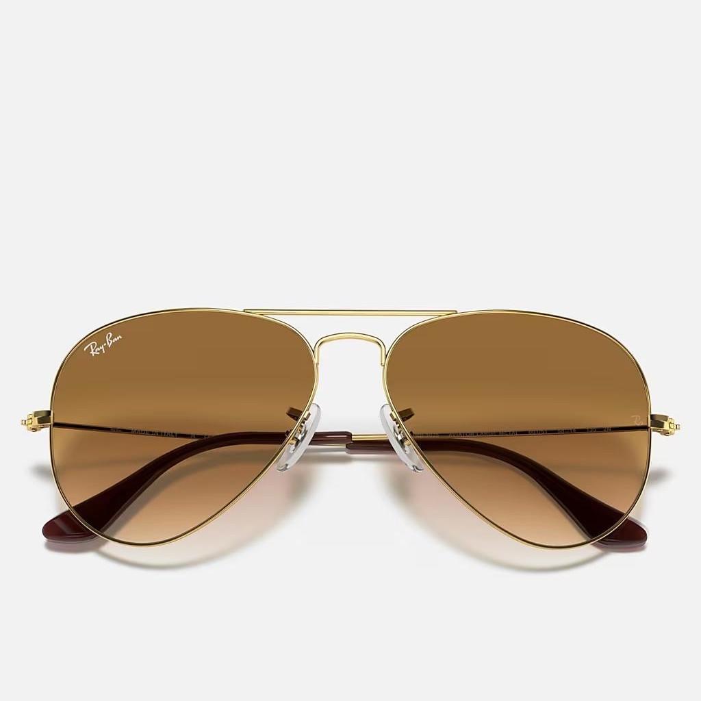 Kính Ray-Ban Aviator Gradient Vàng Nâu Sáng