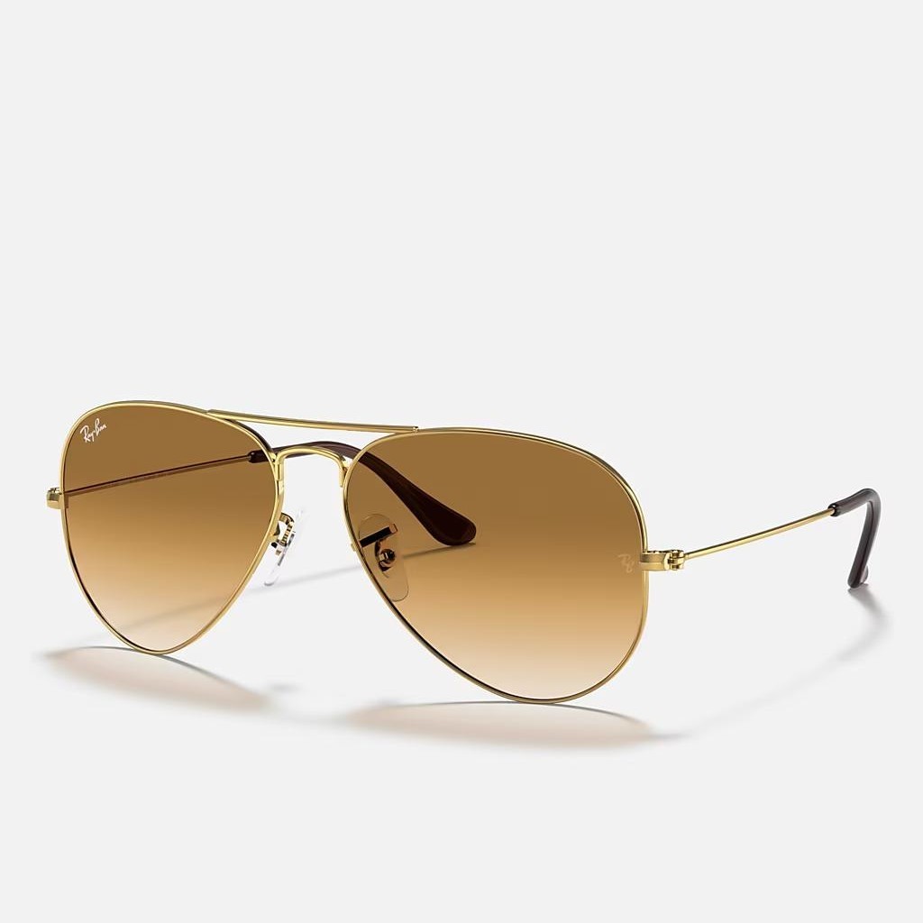 Kính Ray-Ban Aviator Gradient Vàng Nâu Sáng