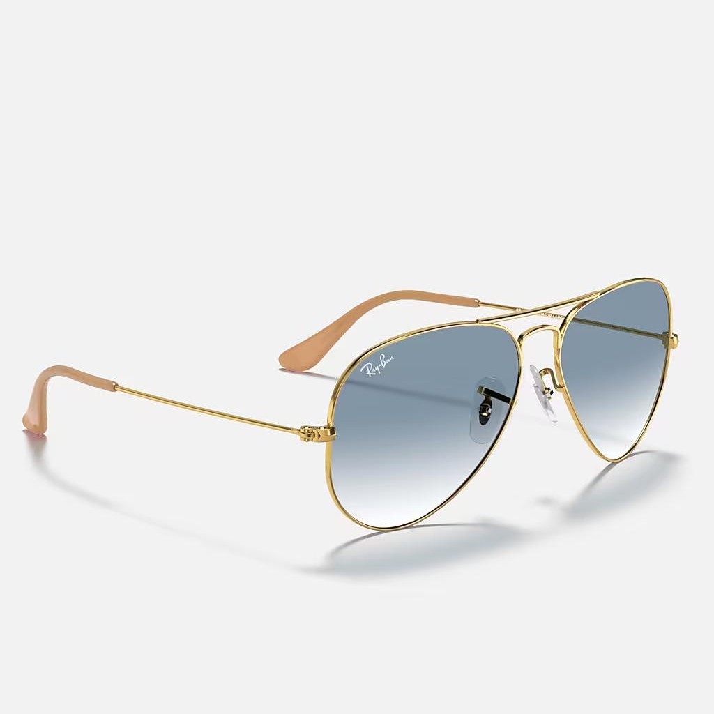 Kính Ray-Ban Aviator Gradient Vàng Xanh Dương Sáng