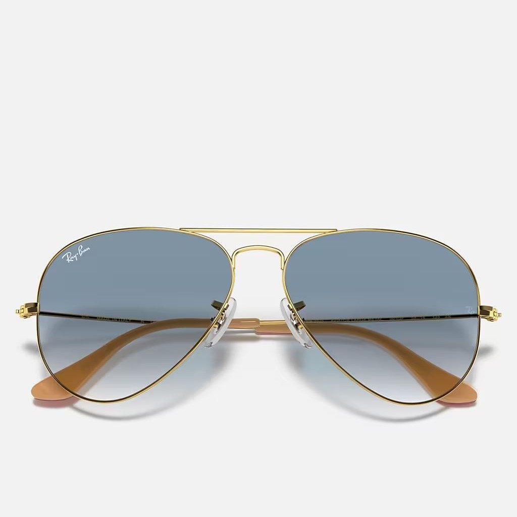 Kính Ray-Ban Aviator Gradient Vàng Xanh Dương Sáng