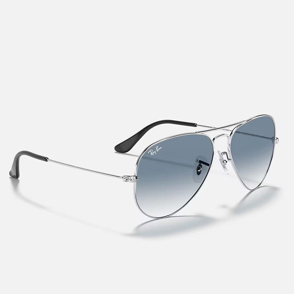 Kính Ray-Ban Aviator Gradient Bạc Xanh Dương Sáng