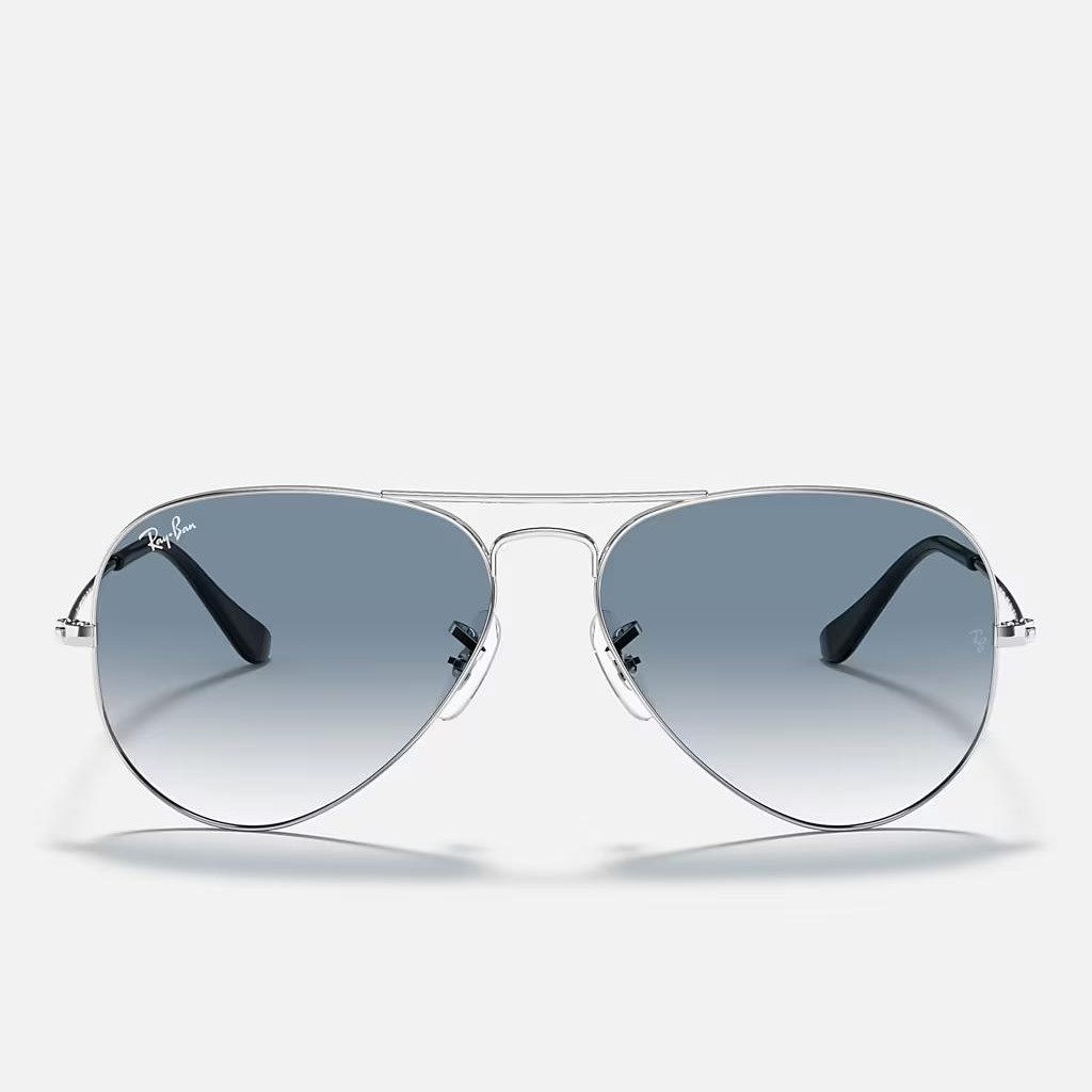 Kính Ray-Ban Aviator Gradient Bạc Xanh Dương Sáng