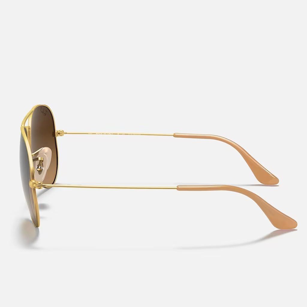 Kính Ray-Ban Aviator Gradient Vàng Nhám Nâu