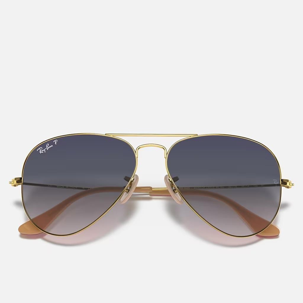 Kính Ray-Ban Aviator Gradient Vàng Xanh Dương Xám