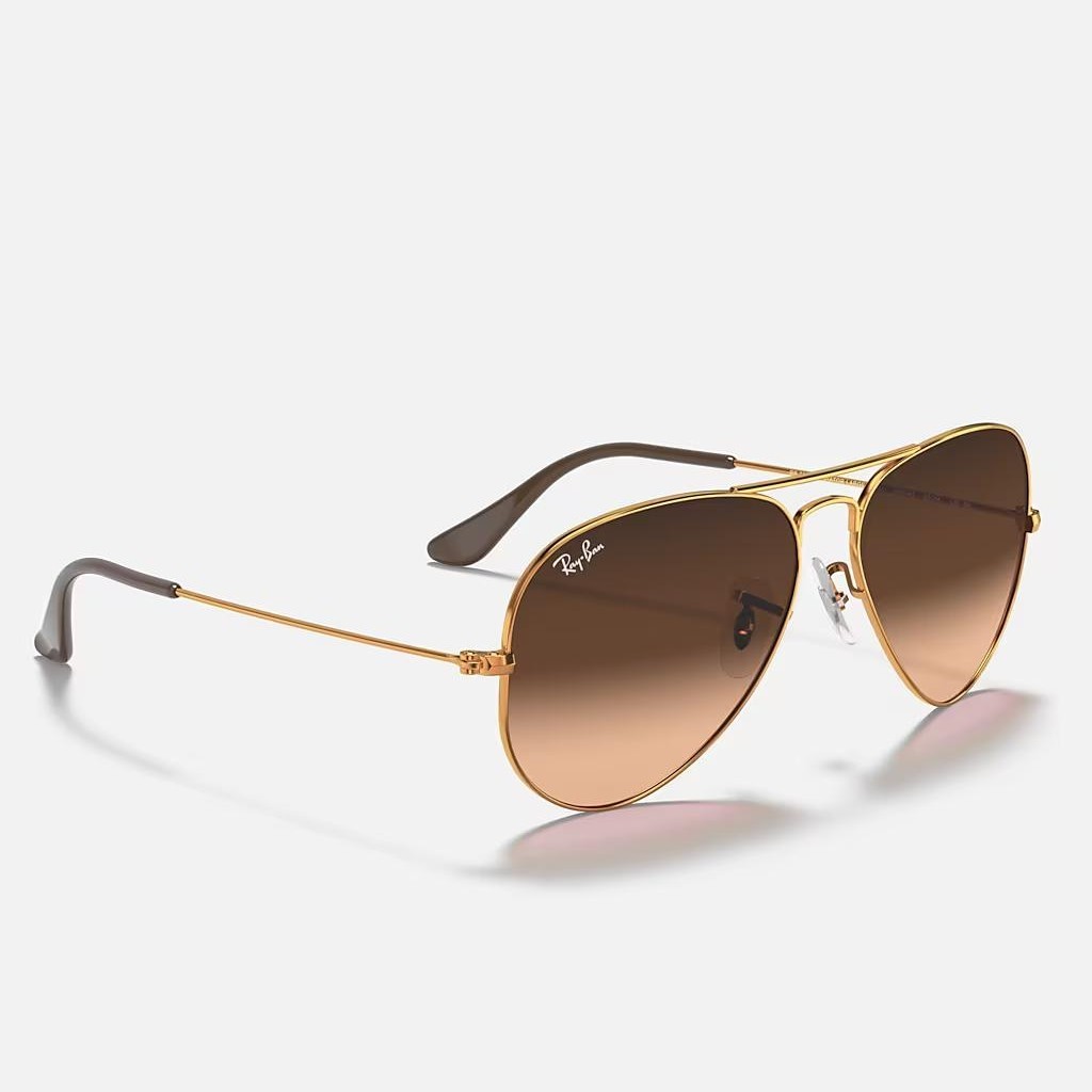 Kính Ray-Ban Aviator Gradient Nâu Hồng