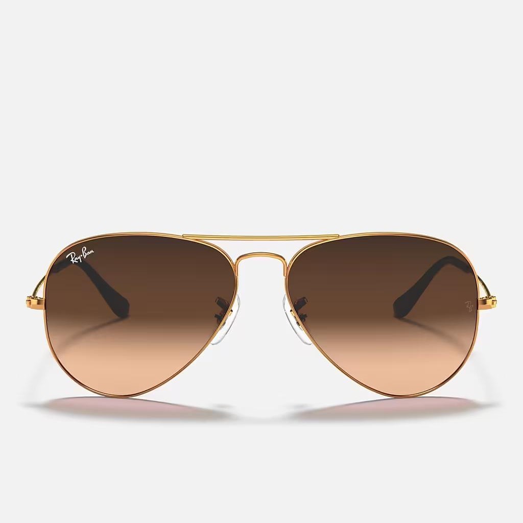 Kính Ray-Ban Aviator Gradient Nâu Hồng