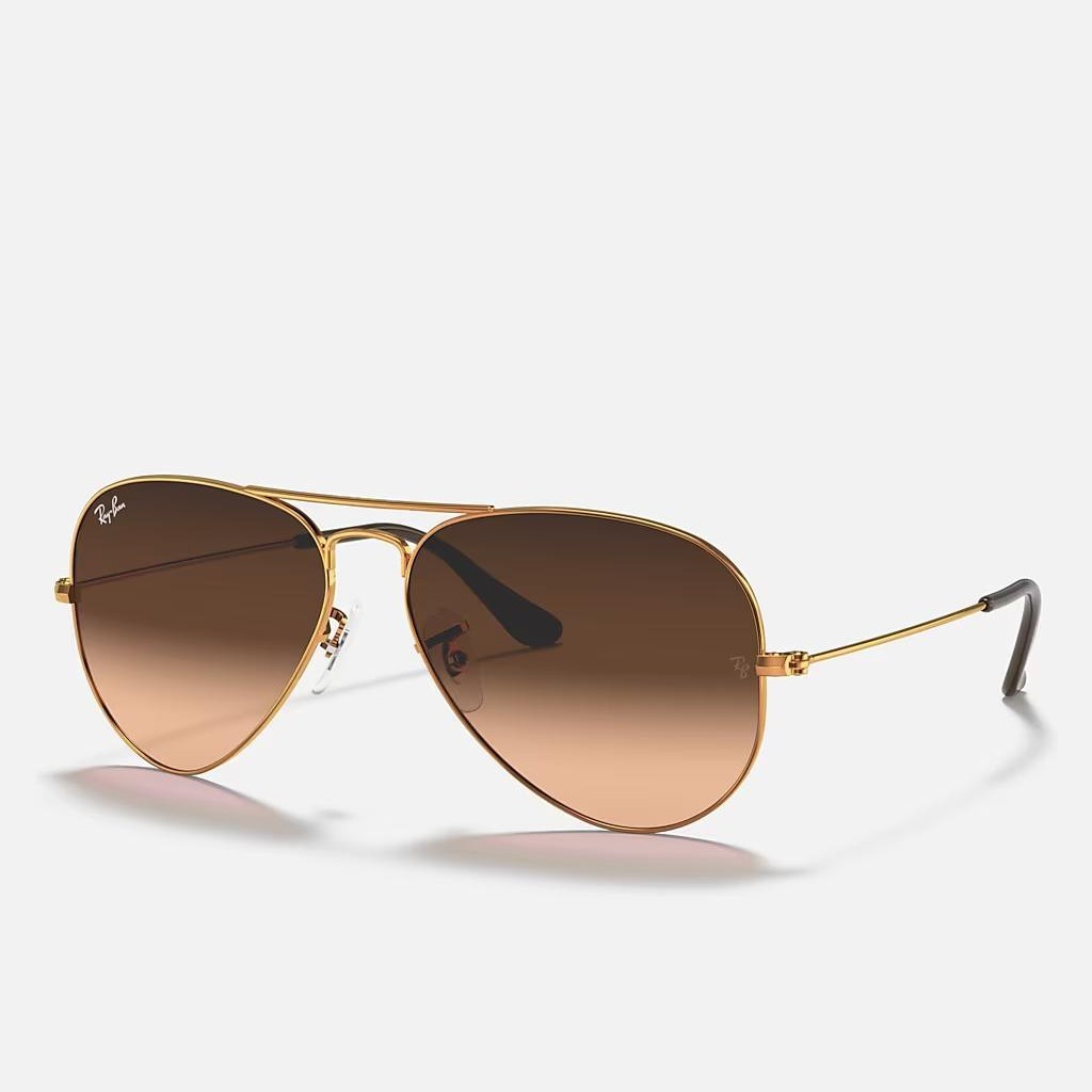 Kính Ray-Ban Aviator Gradient Nâu Hồng