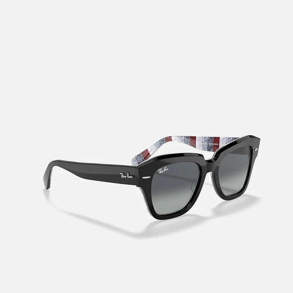 Kính Ray-Ban State Street Đen Xám Sáng