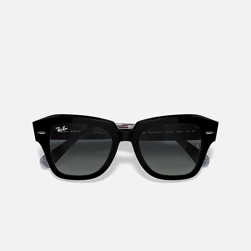 Kính Ray-Ban State Street Đen Xám Sáng