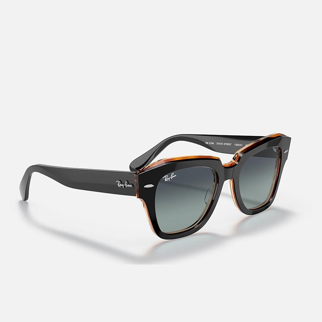 Kính Ray-Ban State Street Đen Nâu Xanh Dương