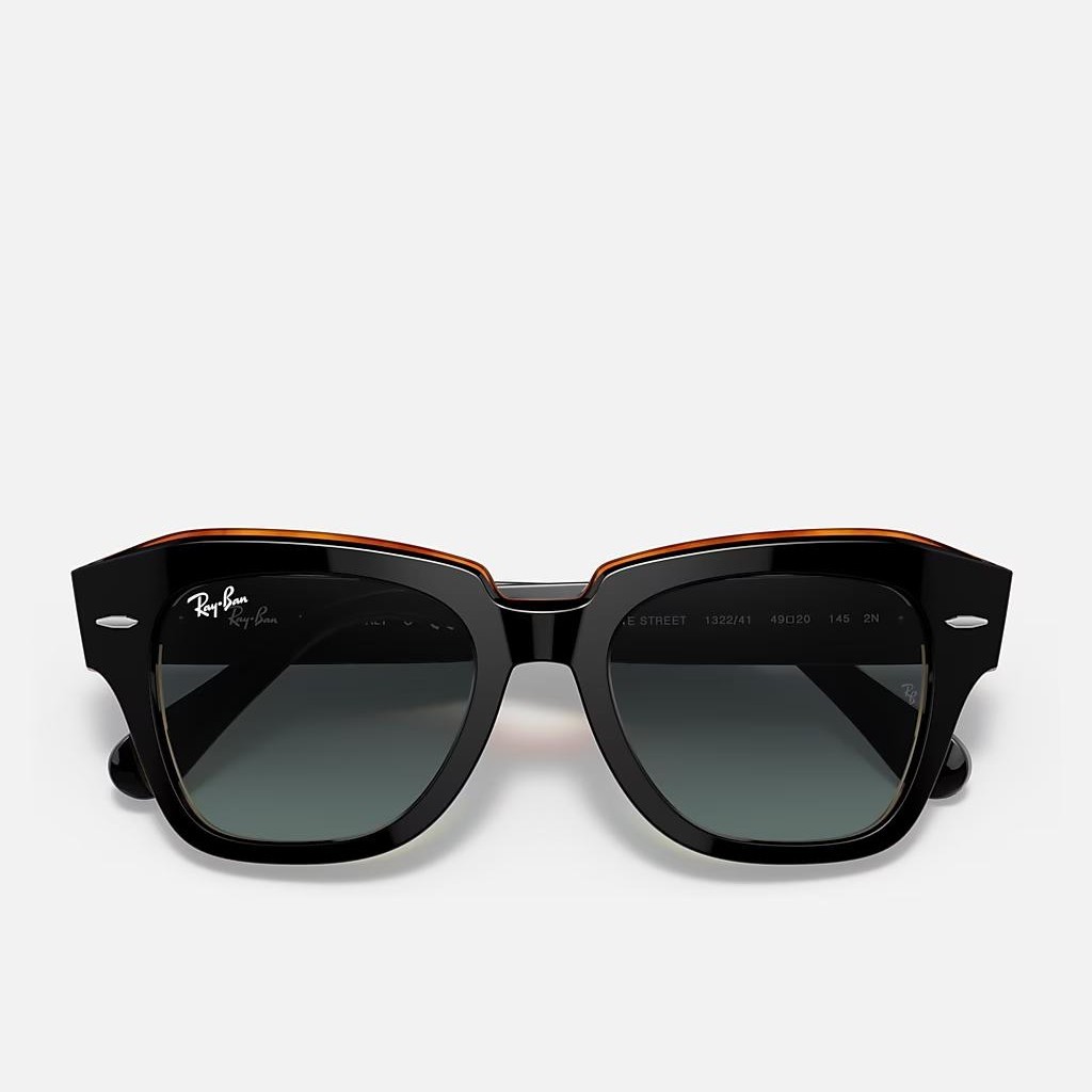 Kính Ray-Ban State Street Đen Nâu Xanh Dương