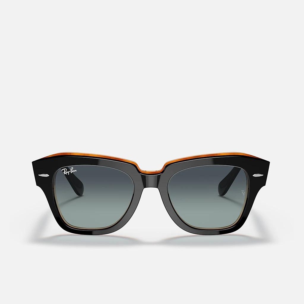 Kính Ray-Ban State Street Đen Nâu Xanh Dương