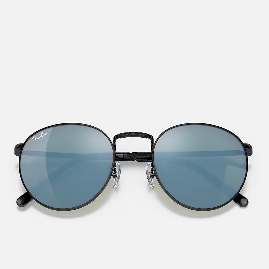 Kính Ray-Ban New Round Đen Xanh Dương