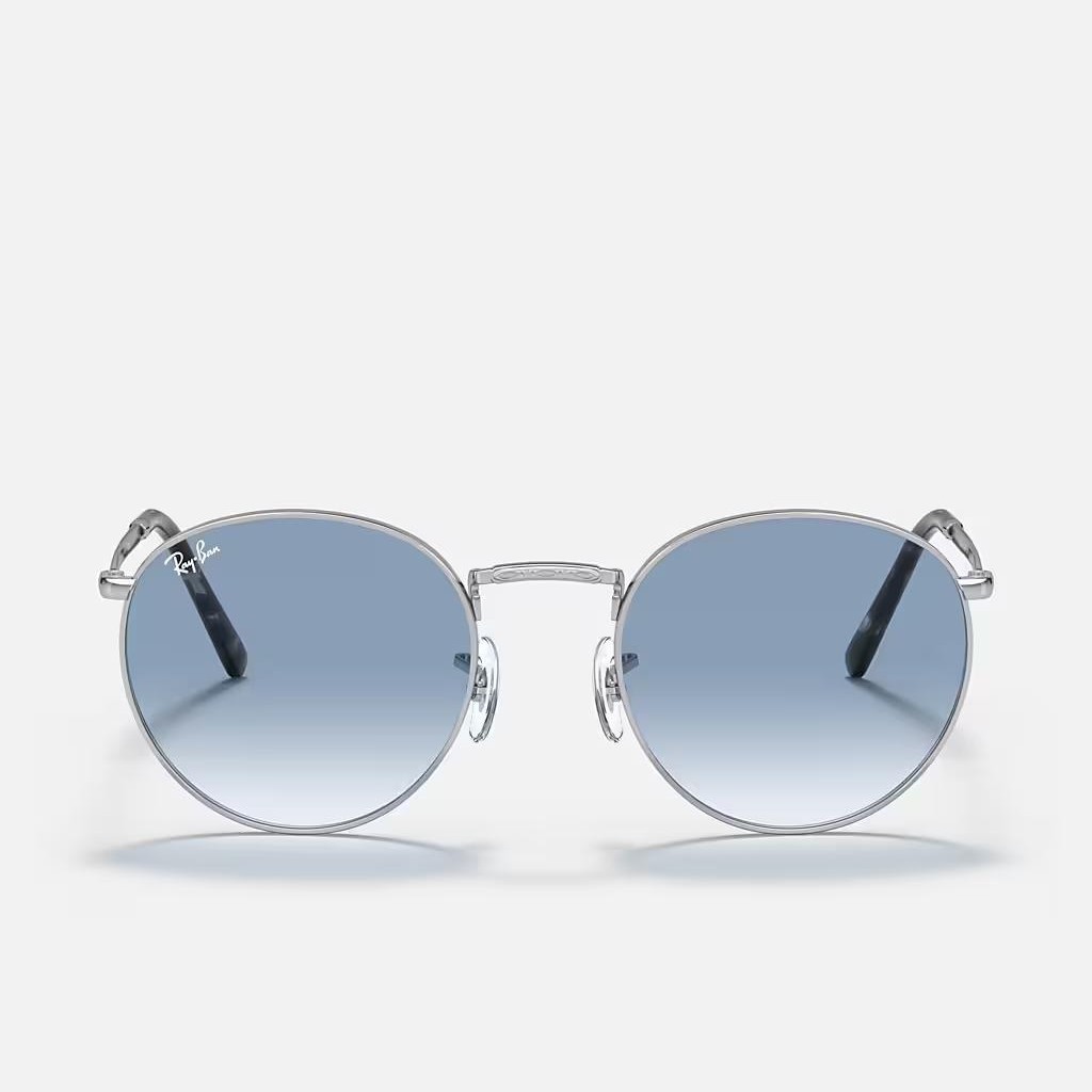 Kính Ray-Ban New Round Bạc Xanh Dương