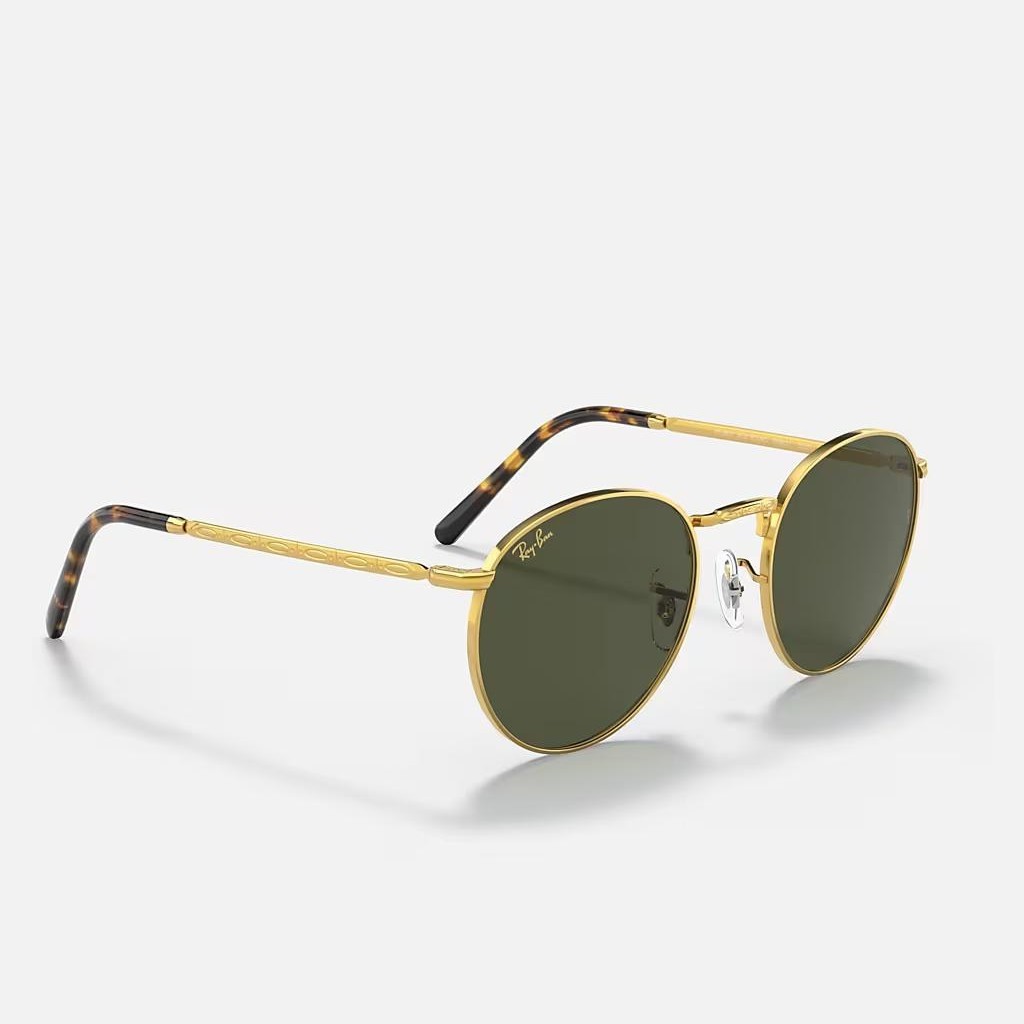 Kính Ray-Ban New Round Vàng Xanh Lá