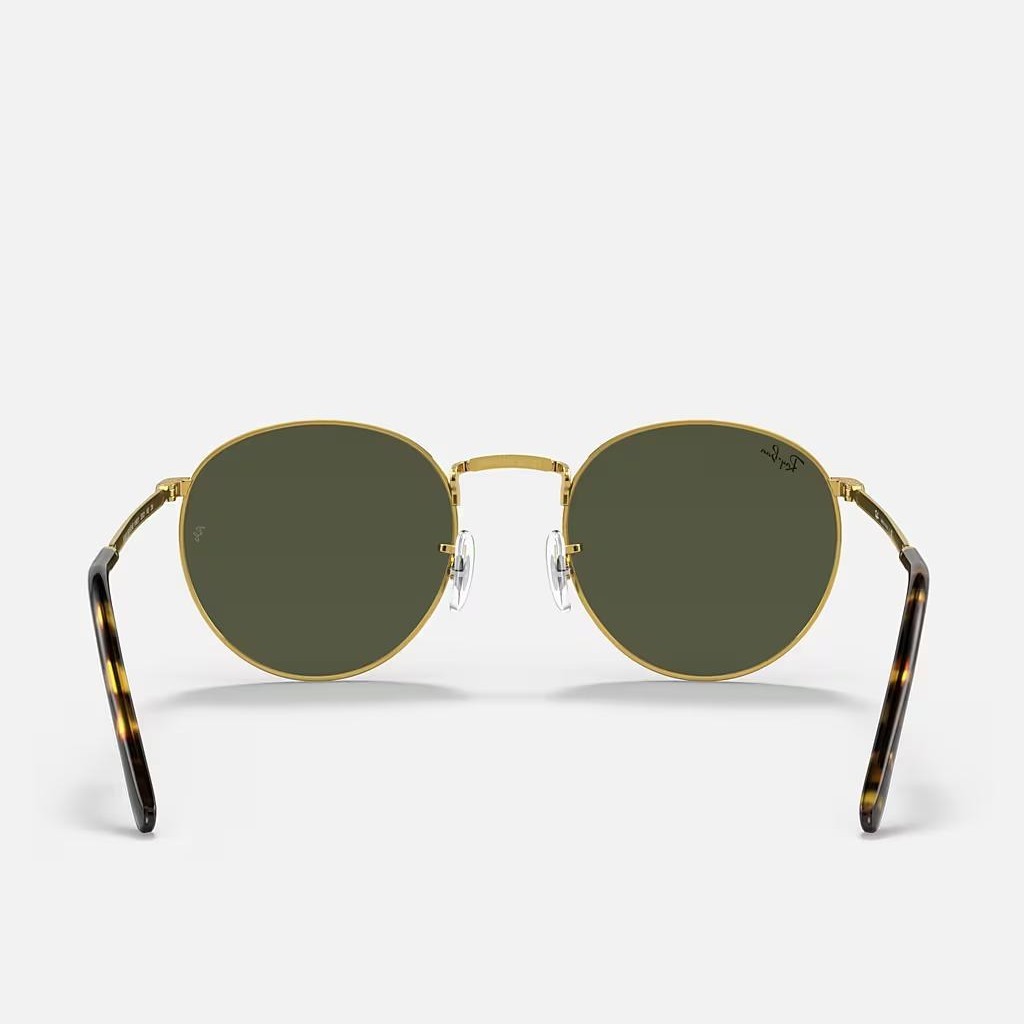 Kính Ray-Ban New Round Vàng Xanh Lá