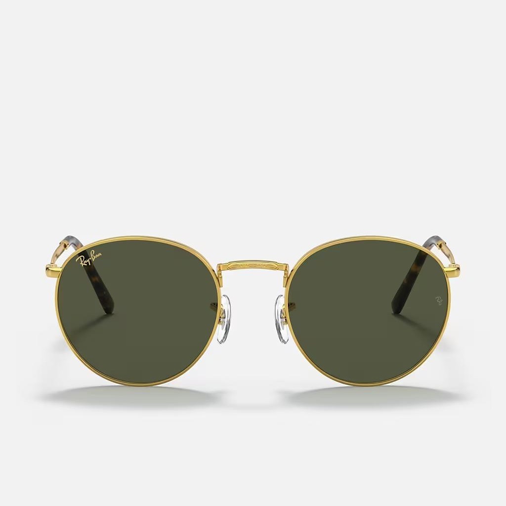 Kính Ray-Ban New Round Vàng Xanh Lá