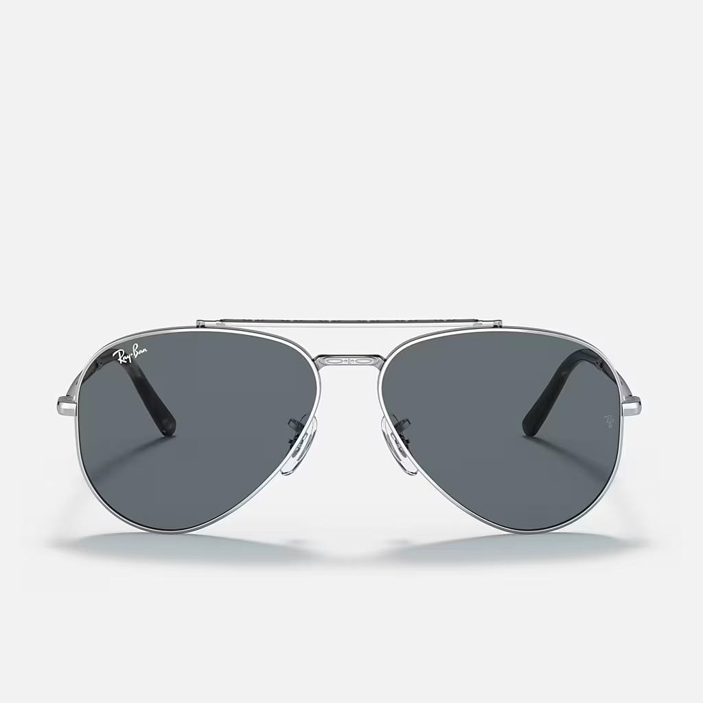 Kính Ray-Ban New Aviator Bạc Xanh Dương