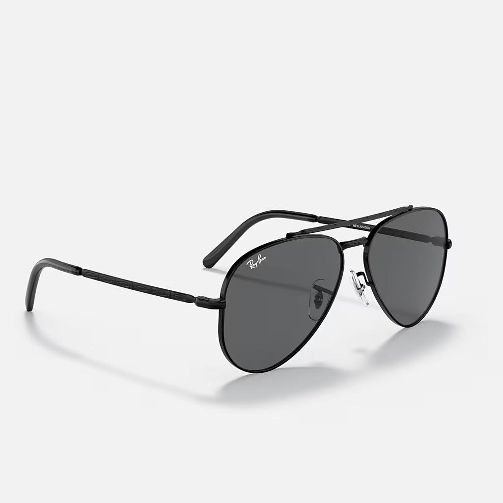 Kính Ray-Ban New Aviator Đen Xám