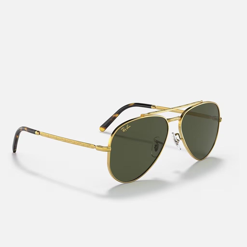 Kính Ray-Ban New Aviator Vàng Xanh Lá