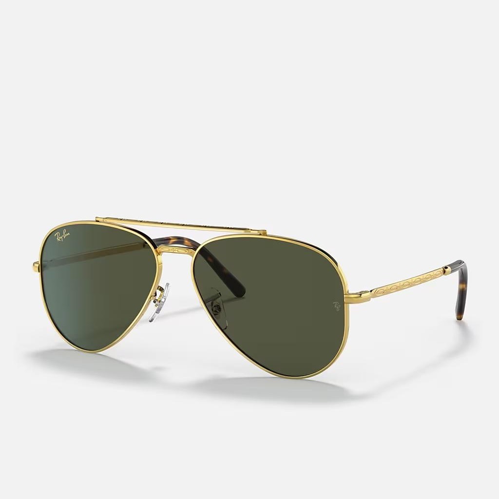 Kính Ray-Ban New Aviator Vàng Xanh Lá