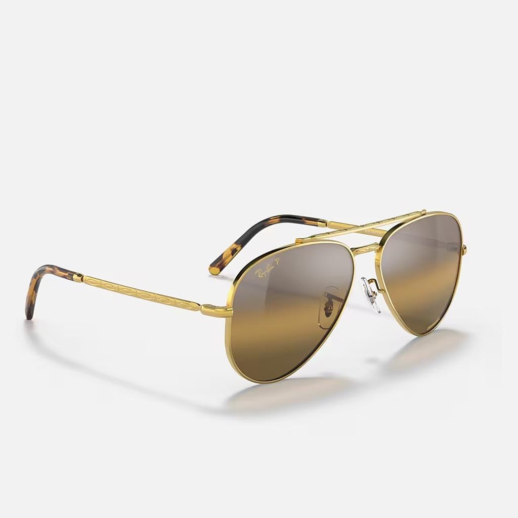 Kính Ray-Ban New Aviator Vàng Nâu